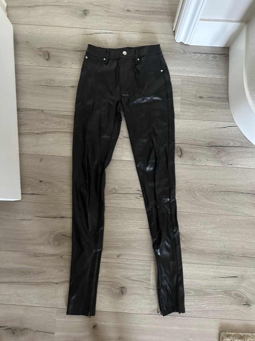 WeWoreWhat Black Faux Leather Leggings